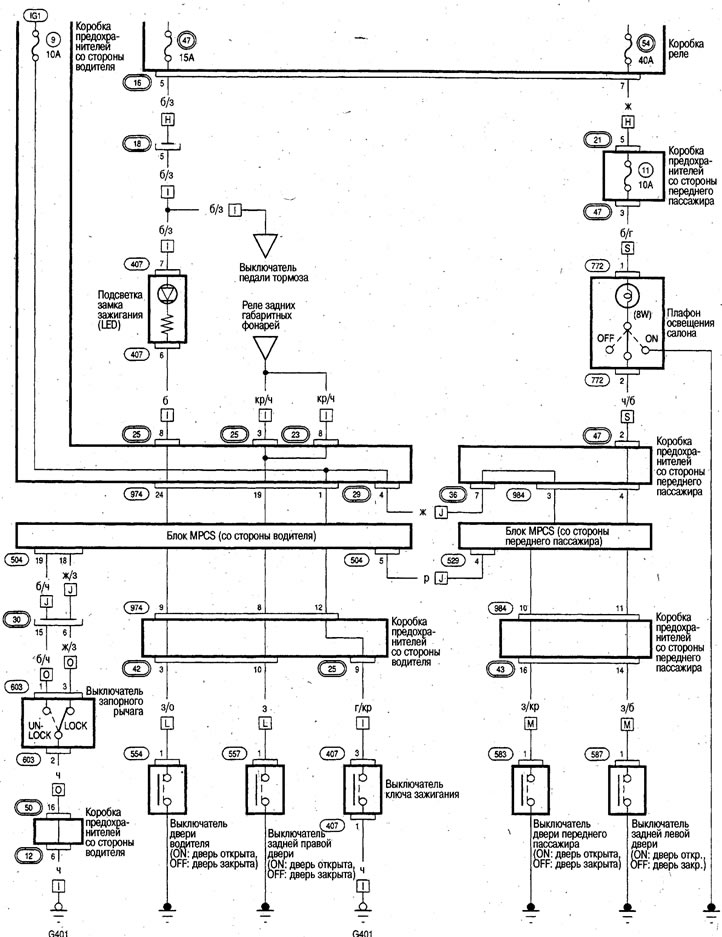 Плафоны освещения салона