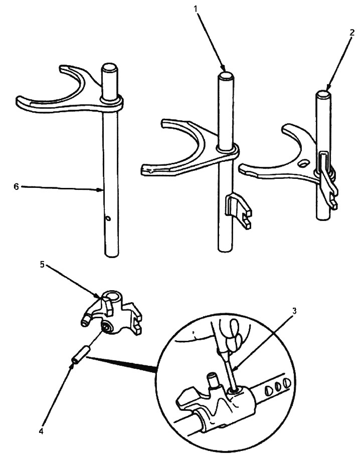 1. ВИЛКА ПЕРЕКЛЮЧЕНИЯ 3-Й/4-Й ПЕРЕДАЧИ