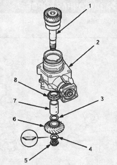 1. ВАЛ РАЗДАТОЧНОЙ КОРОБКИ В СБОРЕ