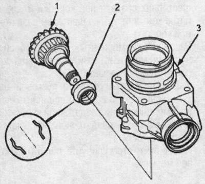 1. ВАЛ ВВДОМОЙ ШЕСТЕРНИ РАЗДАТОЧНОЙ КОРОБКИ