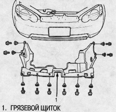 19. Установите грязевой щиток.