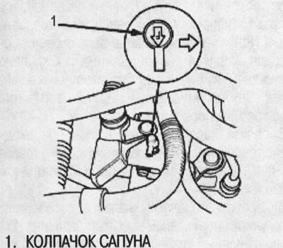27. Поверните колпачок сапуна так, чтобы метка…