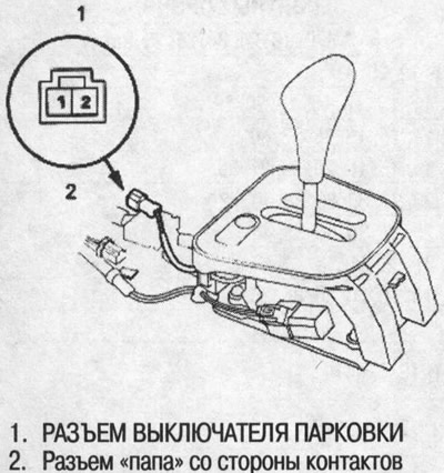 3. Move the selector lever to position P, then…