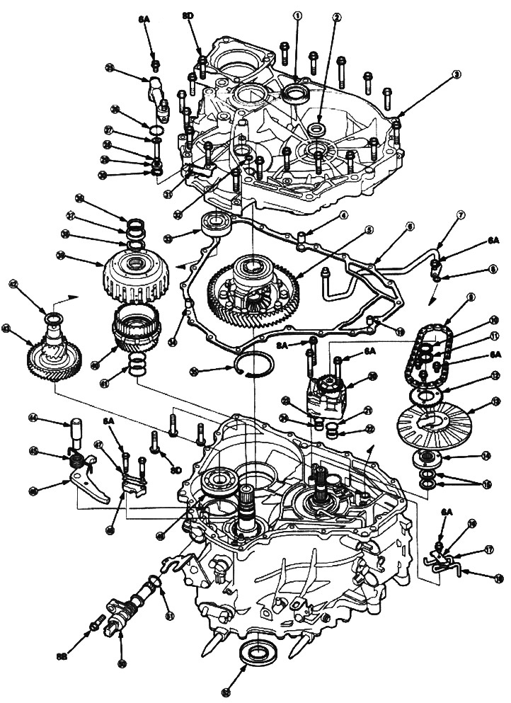1. Сальник. Замените.; 2. Сальник. Замените.; 3.…