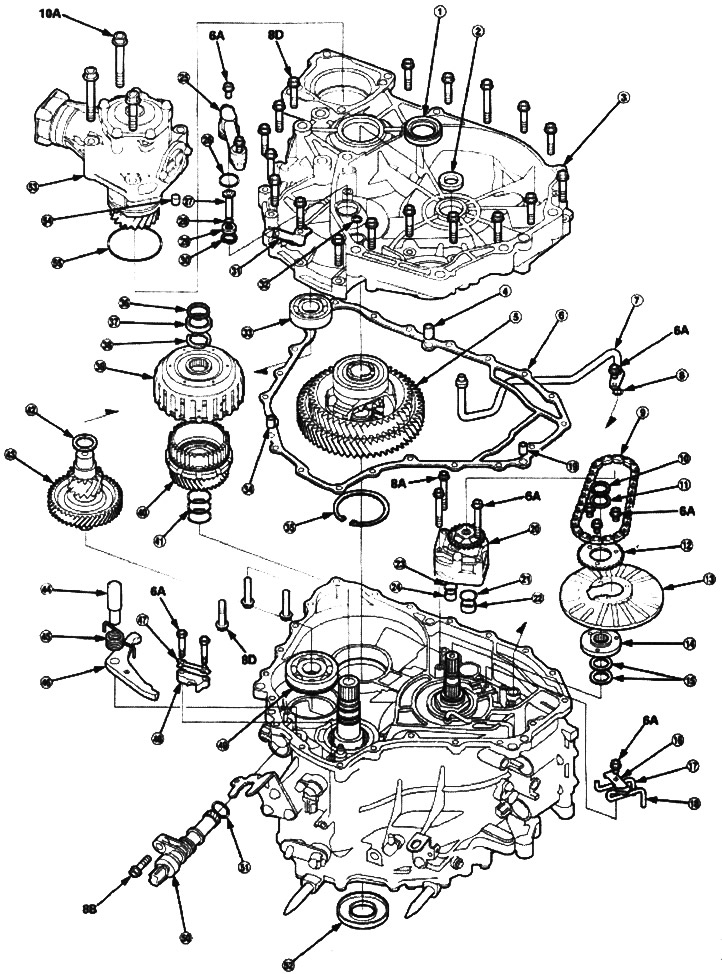 1. Сальник. Замените.; 2. Сальник. Замените.; 3.…