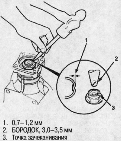 28. Зачеканьте контргайку на вале ведомой…