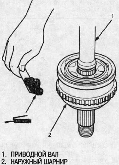 Количество смазки: Наружный шарнир: 105-110 г.