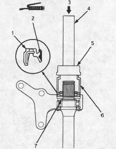 1. OUTER OIL SEAL. Replace
