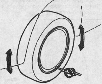 Проверка биения колеса