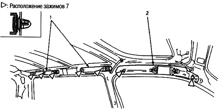 1. амортисьор отстрани на покрива; 2. странично…