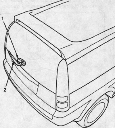 1. Hátsó ablaktörlő motor